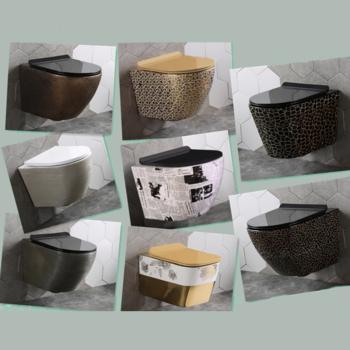 China Luxury Hidden Wall Hung Wholesale Ceramic The Toilet Wall Mounted Cistern New Design Toilet for sale