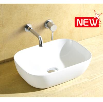 China Modern Solid Outdoor Basin Sink Ceramic Bathroom Vessel Sinks Counter Top Wash Basin for sale