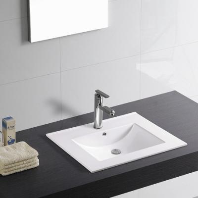 China Eco-friendly CY5075FEE-sanitary ware cabinet basin ceramic washbasin bevel basin for sale