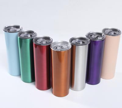 China Hot Selling 20oz Stainless Steel Viable High Quality Sublimation Tumbler Lean Straight Tumbler With Lid for sale