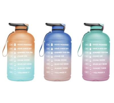 China 2021 New 1 Gallon Large Capacity PETG Time Marker Viable Motivational Plastic Sport Plastic Water Bottle for sale