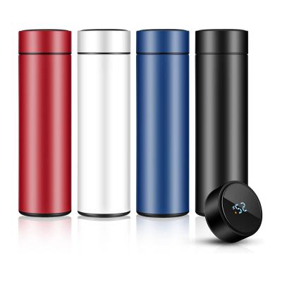 China Sustainable Stainless Steel Smart Water Bottles with LED Temperature Display Bottle Double Wall Insulated Water Flask Vacuum Mug for sale