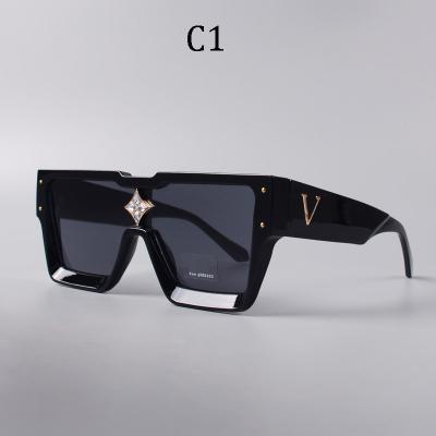 China 2022 Square Millionaire Sunglasses For Men Fit Millionaire Sunglasses Clover Vintage Lenses For Hip Hop Fashion Copy Gafas for sale