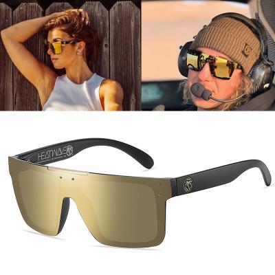 China Brand NEW High Quality Luxury Brand Semi Rimless Heat Wave Polarized Square Plain Sun Glasses Men Women Sun Glasses UV400 for sale