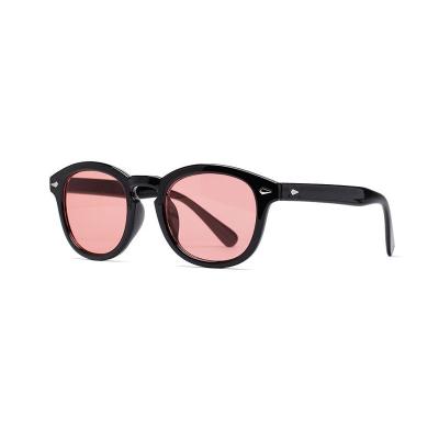 China New Fashion Johnny Depp Style Round Sunglasses Tint Ocean Glass Brand Design Party Show Round Sun Glasses Oculos De Sol for sale