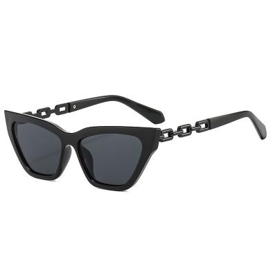 China Popular Fashion Retro Cat Eye Sunglasses Men Women Legs UV400 Chain Shades Trending Sun Glasses 2022 for sale