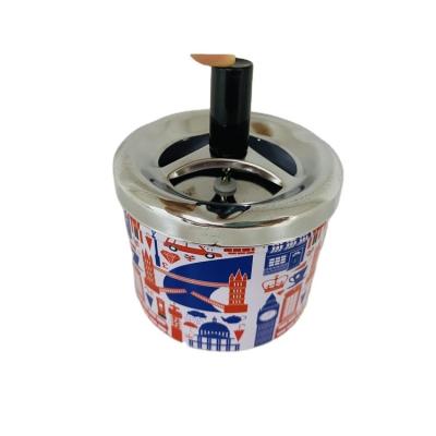 China High quality fasion with low price metal ashtray creative pattern colorful ashtray with customized logo for sale