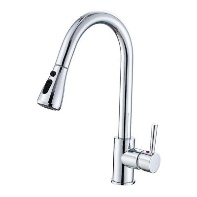 China Pull Out High Quality Spray Pull Out Kitchen Faucet Brass Mixer UK Hot Selling Crermic Cartridge Hose Out Hot Cold Chrome Water for sale