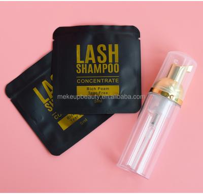 China New Natural Wholesale Oil Free Eyelash Extension Foam Concentrate 5ml Sachet Lash Shampoo for sale