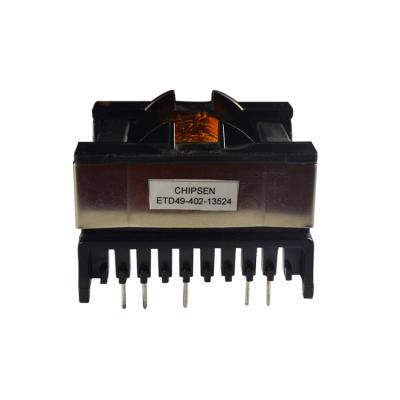 China ETD49 copper electronic transformers 220v to small transformer 24v high frequency transformer 12v for sale