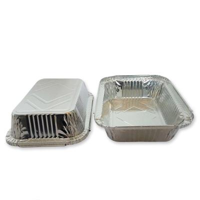 China Disposable Square BBQ Tray Aluminum Foil Food Wrapping Container Aluminum Foil Baking Trays for sale