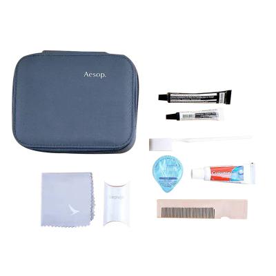 China Hotel Aesop Plane Travel Airline Or Amenity Promotional Comfy Kit Bag for sale