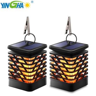 China LANDSCAPE Outdoor Standing Hanging Solar Led Park Lights Flickering Flame Flickering Garden Fire Dancing Solar Lights Lanterns Waterproof for sale