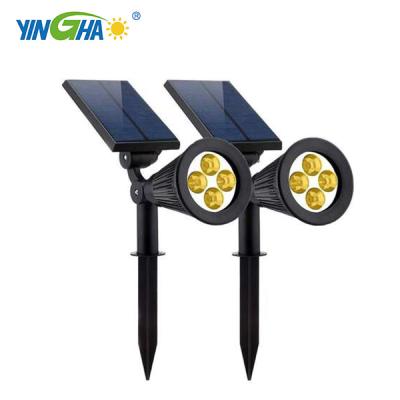 China 201# Stainless Steel Outdoor Solar Powered Home Spot Security Lights Ip65 Waterproof Solar Led Garden Light for sale