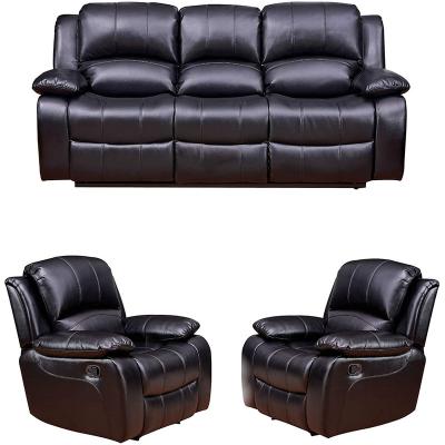 China Hot Sale XIHAO Black Gray Living Room Modern Genuine Leather Recliner Beige Sofa Sets Custom Stretchable for sale