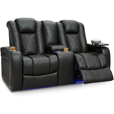 China 2022 Extended Cup Holders Power Arm Storage XIHAO Home Theater USB Charging Recliner Electric Genuine Leather Sofa for sale