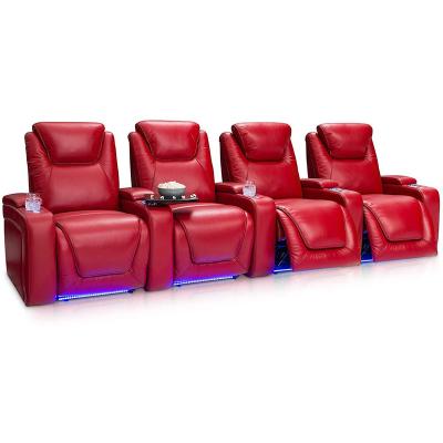 China Power XIHAO Extended Home Theater Arm Storage Usb Charging Hot Sale Red Electric Recliner Sillas Reclinables Chairs for sale