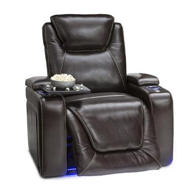 China Extended Recliner Sofa Chair Sillon Reclinable Leather Finest Touch Look Home Theater Cinema Power XIHAO for sale