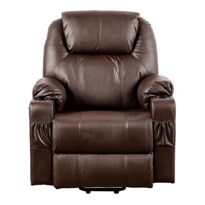 China XIHAO Massage 8 Point Vibration Massage PU Lumbar Heating Leather Electric Recliner for sale