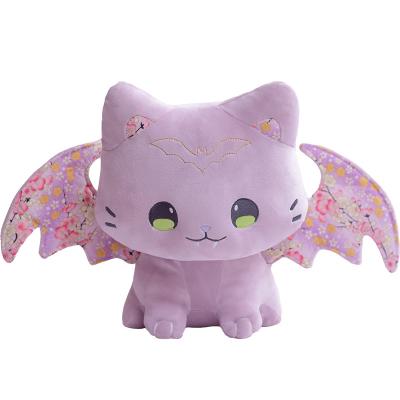 China Eco-Friendly Sakura Cat Stuffed Toy Cute Bat Kawaii Pillow Cat Plush Toy Baby Soft Stuffed Doll Children's Girl Boy Valentine's Day Gift for sale