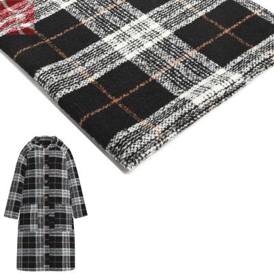 China Newest Viable Plaid Tartan Check Tweed Woven Blend Yarn Dyed Soft Fabric For Coat Skirt Pants Jacket Clothing for sale