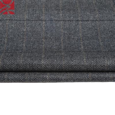 China New Design Tweed Plaid Check Twill Viable Herringbone Flannel Woven Wool Yarn Dyed Fabric For Overcoat Suit Blazer Cloth for sale