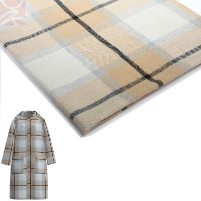 China Viable Popular Plaid Flannel Tartan Woven Wool Blend Yarn Dyed Fabric For Coat Skirt Pants Jacket Blouse Clothing for sale