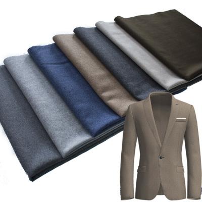 China Viable Wholesale Woven Wool Blend Felt Fabric Winter Melton Camel Blue Gray 100%wool Quality For Wool Mens Jacket Suit Clothing for sale