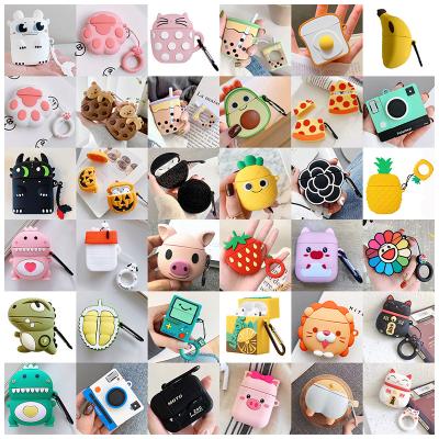 China Cute 3D cute earphone case for airpods cases cartoon for airpods 2 pro cover silicone compatible for airpods 1 2 3 pro case for sale