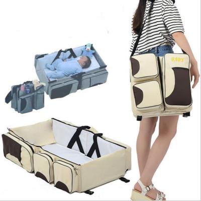 China Large Capacity 3 in 1 Mommy Crib Bag Waterproof Travel Folding Portable Crib Bag for sale