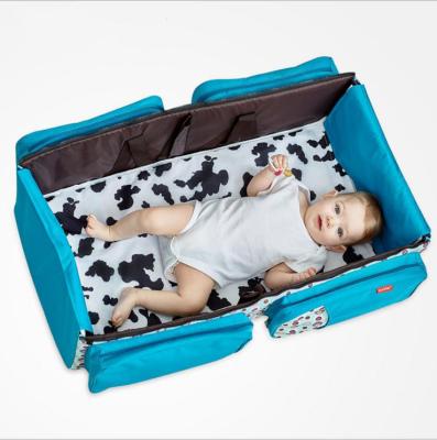 China Wholesale Large Capacity 3 in 1 Baby Diaper Bag Seat Message Diaper Bag for sale