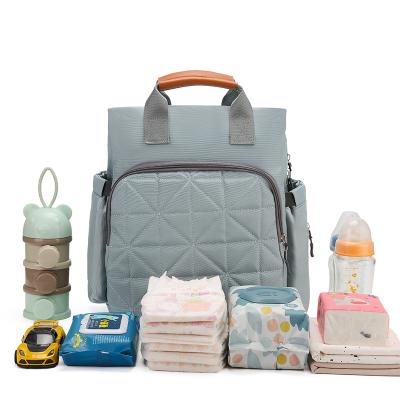 China With USB Travel Mom Baby Diaper Bag Large Capacity Multifunctional Custom Backpack Bags for sale