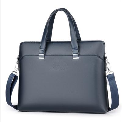 China For Soft Portable Laptop Fashion Waterproof Lightweight Men Business Leather Briefcase Laptop Bag for sale