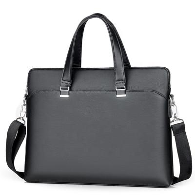 China For Notebook Fashion Laptop Waterproof Lightweight Handle Business Men Leather Bag Briefcase for sale