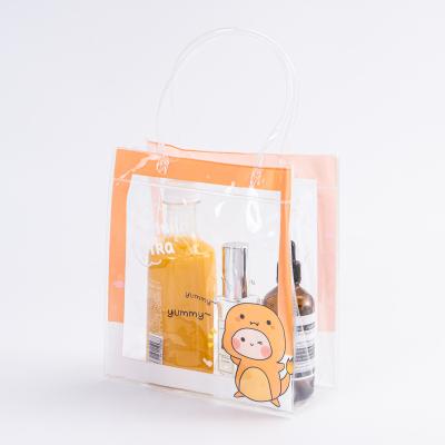 China Fashion New Arrival Latest Design Wholesale Custom Clear Plastic PVC Waterproof Transparent Shopping Bag for sale