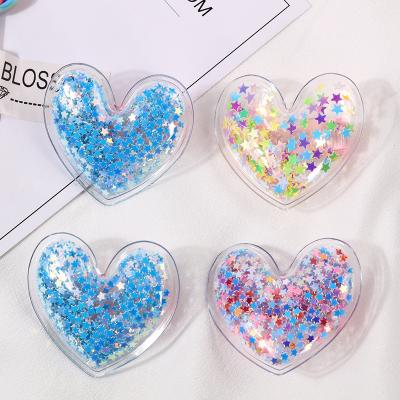 China Hair clip accessories peach peach heart quicksand star color sequin hairpin birthday party show diary dress transparent hair accessories for sale