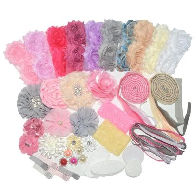 China Free match hair band bag hair decoration kits and DIY kits headband disposable bags baby shower headband material kit for sale