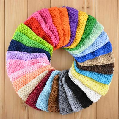 China U Pick Color 2.75 Inch Crochet Waffle Tutu Headband Girls DIY Hair Accessories Elastic Hair Supply About 7cm for sale