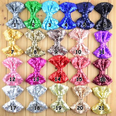 China Sequin Striped Bow Good Quality Flexible Baby Hair Accessories for sale