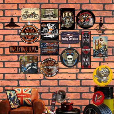 China Europe Wall Decor For Poster Tin Signs Garage Bar Motor Metal Tin Sign Vintage Motorcycle Metal Plaque Retro Home Cafe Man Cave Bar for sale