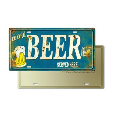 China Europe Beer License Plate Wine Metal Plaque Tin Sign Store Bar Home Decor Bar Home Decor Painting Art Poster for sale