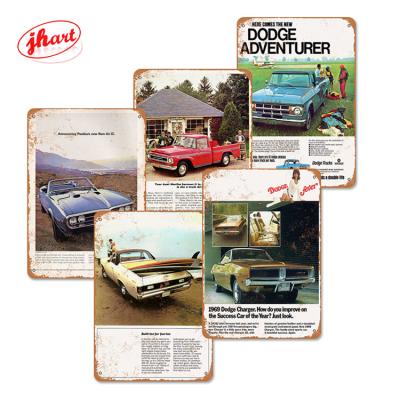 China Europe Retro Tin Sign Wall Decor Automotive for Bar Restaurant Club Man Cave Garage Workshop Metal Tin Poster Vintage Car Tin Dish for sale