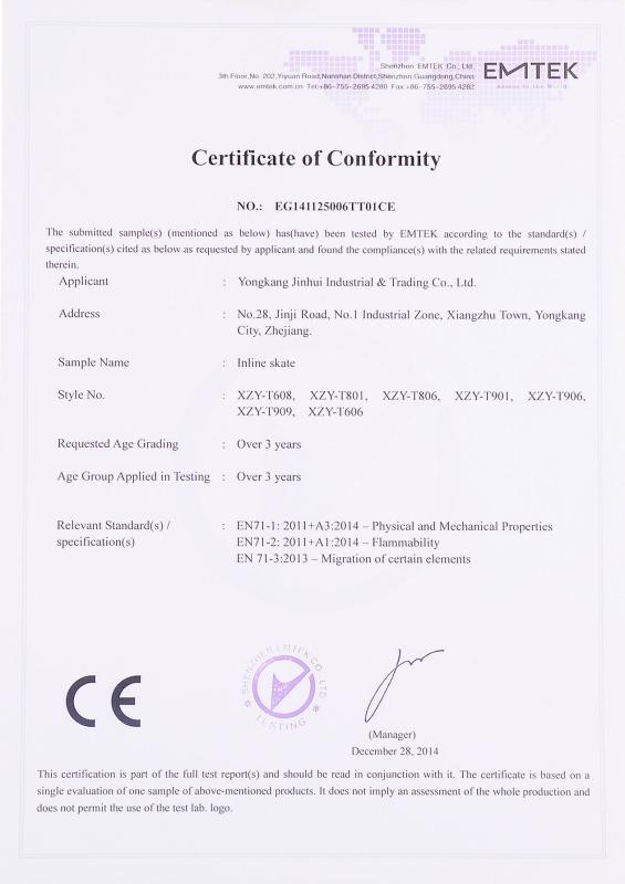 CE - Yongkang Benle Trading Co., Ltd.