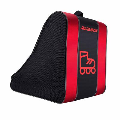 China Shoe Bag Black Multi Function Roller Skate Bag Red Ice Skate Storage Bag for sale