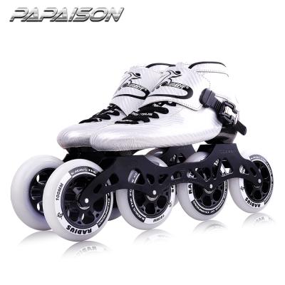 China Big Wheels City Inline Race Skate 4 Inline Skate Shoes TWIN CAM Patinas Profesionales ILQ-9 for sale