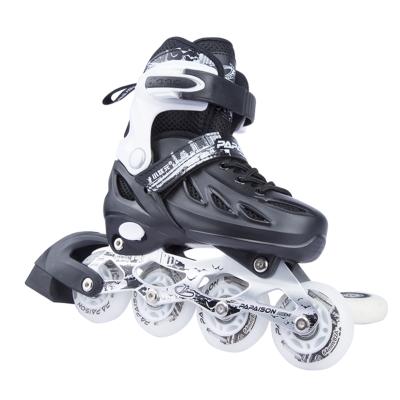 China PAPAISON 4 Air mesh+Leather+Foam PU flashing wheels class roller adjustable quad blade integrated skates in stock for sale