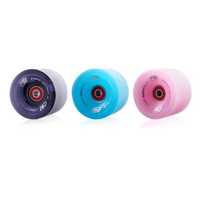 China Wholesale New Led Scooter PU Wheels Design 78A ABEC-9 Bearings Rubber Flashing Wheels in stoc for sale