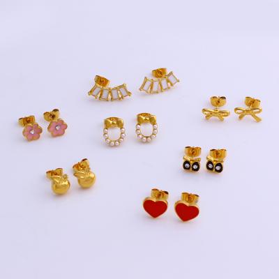 China Charming JH Week Stud Earrings Seven Pairs Of Earrings Creative Jewelry For Girs And Ladies To Party And Gift for sale