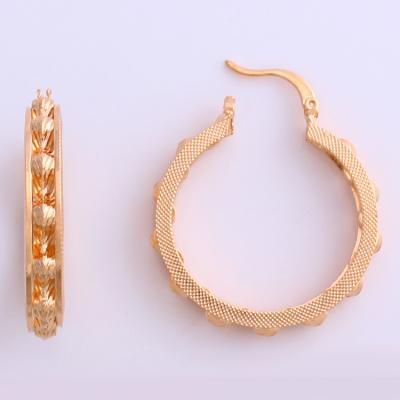 China Simple Fashion Rose Gold Plated Hoop Earrings New Fashion Designs For Women for sale