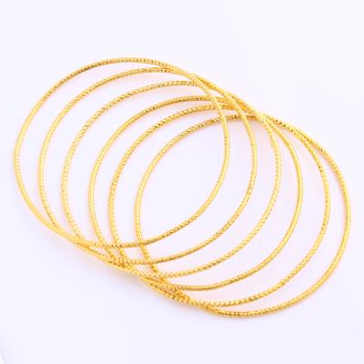 China JH Trendy Wholesale 18K Gold Plated Dubai Simle Brass Bracelet Fashion Jewelry For Gift for sale